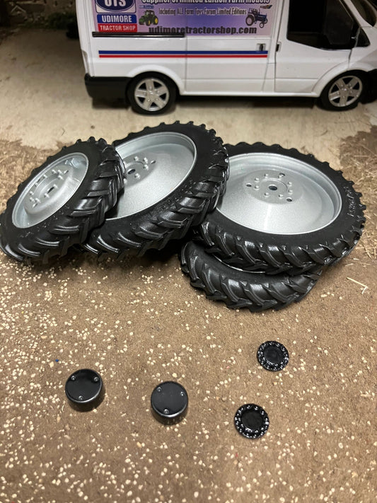 Silver Row Crop 12pc Tractor wheel set 1:32 scale 63mm x 10mm , 49mm x 10mm Image 2