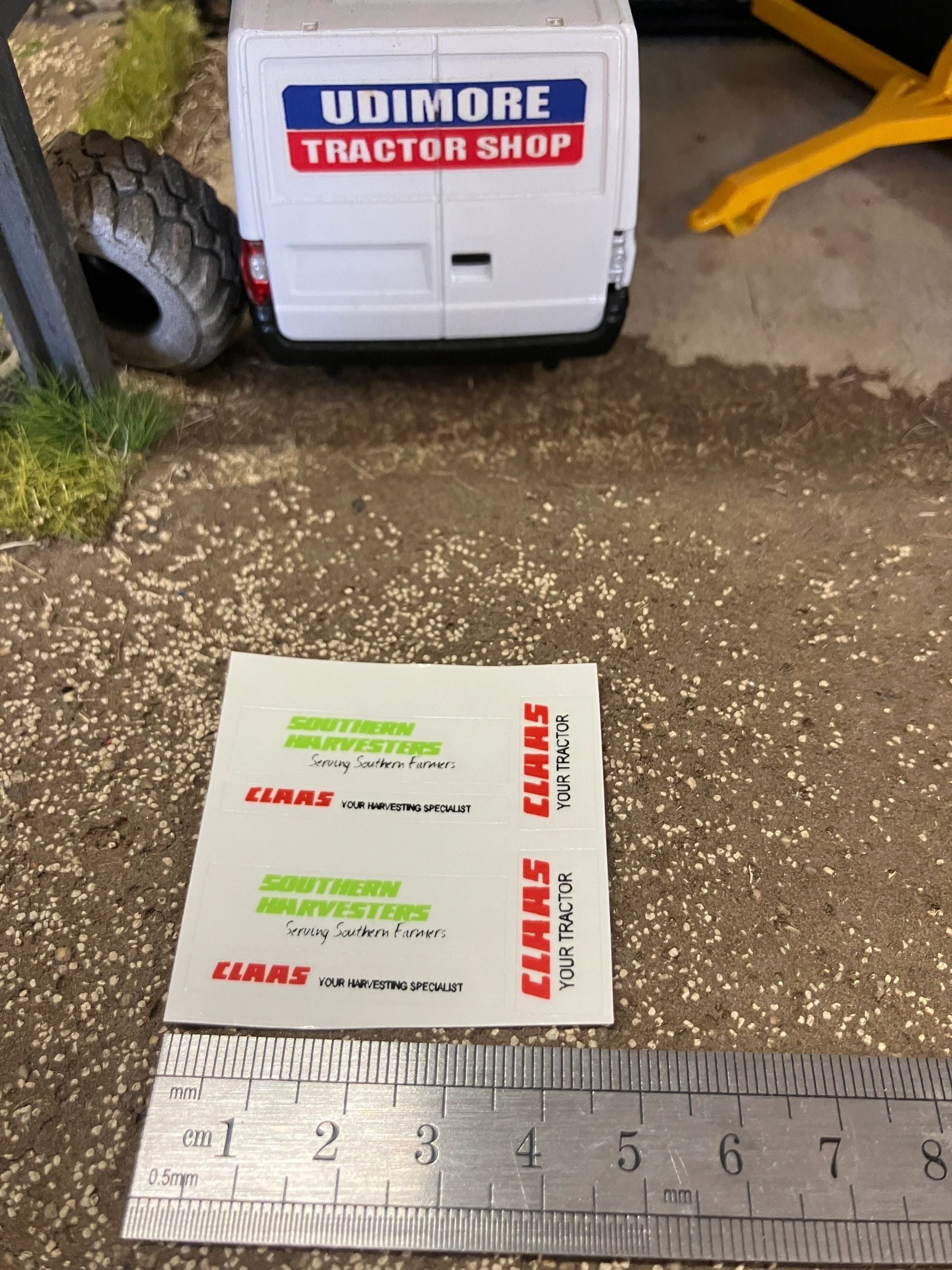 Southern Harvester Claas farm machinery dealership x 6 pre cut professional High quality vinyl stickers set Claas farm machinery tractor combine decals Image