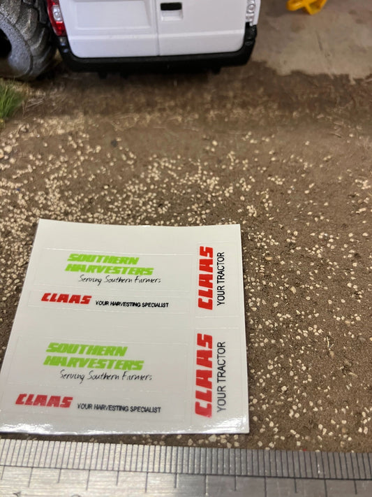 Southern Harvester Claas farm machinery dealership x 6 pre cut professional High quality vinyl stickers set Claas farm machinery tractor combine decals Image 2