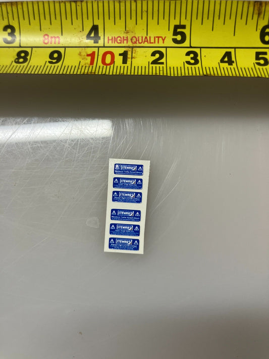 Stewart Trailer farm machinery decals 1:32 scale High quality vinyl pack 6 sticker set Image 2