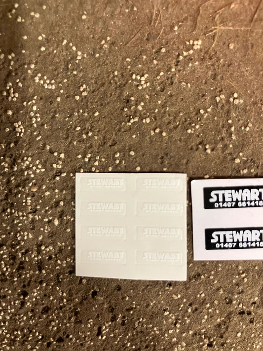 Stewart Trailer farm machinery decals 1:32 scale High quality vinyl pack 12 sticker set Image 2