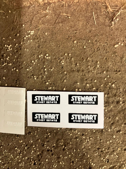Stewart Trailer farm machinery decals 1:32 scale High quality vinyl pack 12 sticker set Image 3