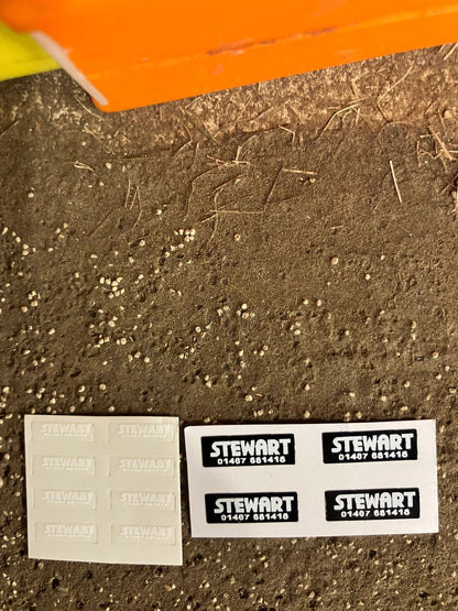 Stewart Trailer farm machinery decals 1:32 scale High quality vinyl pack 12 sticker set Image 4