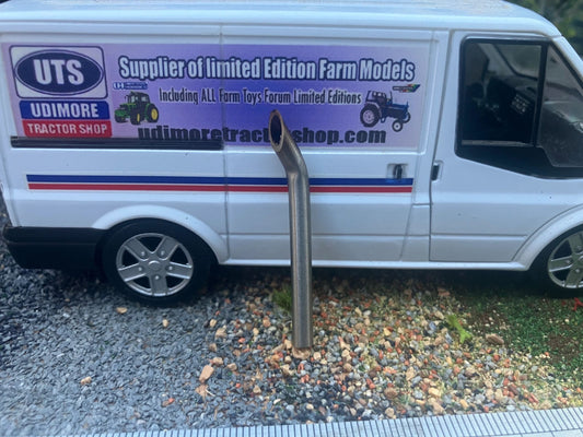 Straight Pipe Tractor Exhaust Stainless Steel 4mm Type 5 1:32 scale 150hp + Image