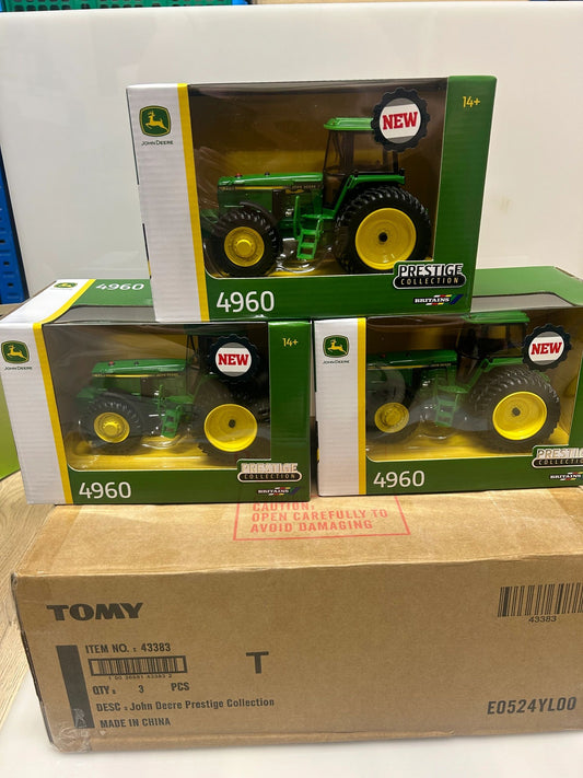 TRADE BOX 3 X 43383 Britains John Deere 4960 tractor 1:32 scale New Sealed Image