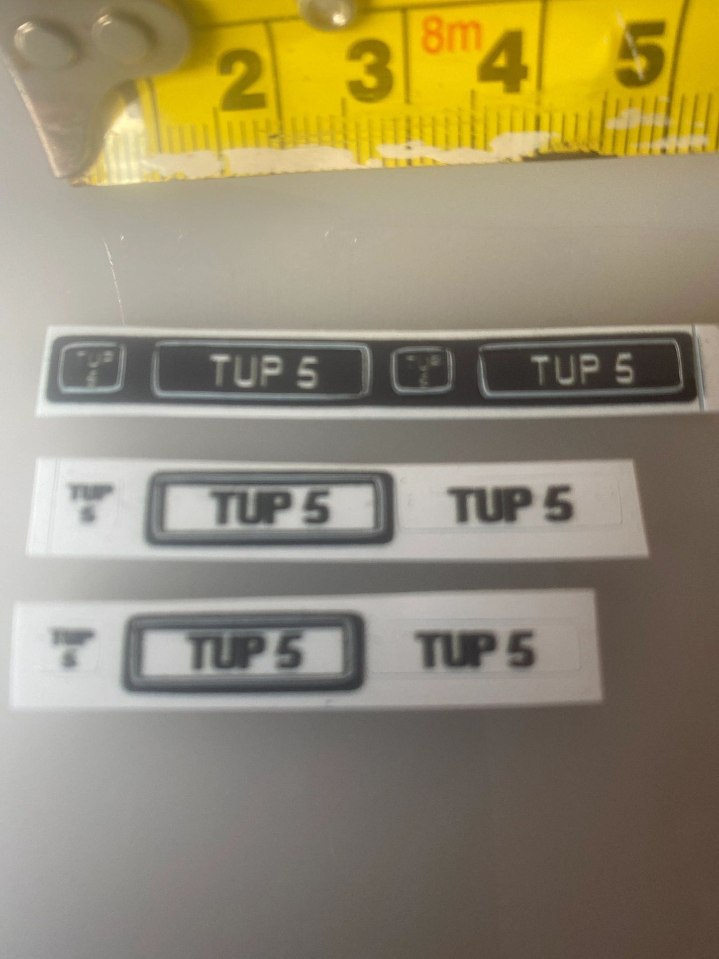 TUP 5 Vintage number plates Professional Pre Cut High quality vinyl decal packs stickers 1:32 scale Image 2
