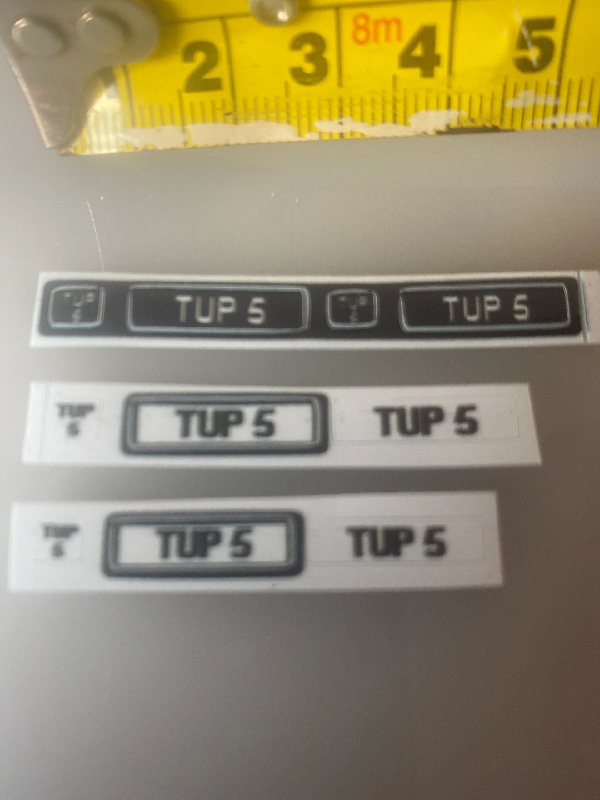 TUP 5 Vintage number plates Professional Pre Cut High quality vinyl decal packs stickers 1:32 scale Image 2