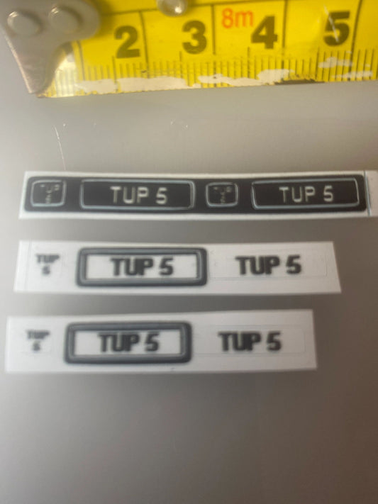 TUP 5 Vintage number plates Professional Pre Cut High quality vinyl decal packs stickers 1:32 scale Image 2