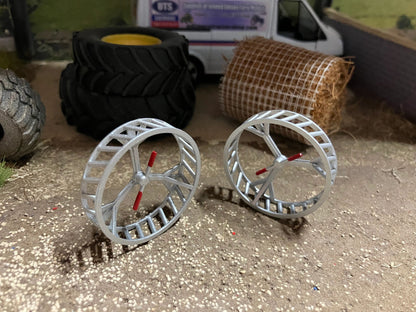 Tractor Cage wheels 37mm pair 1:32 scale fits Britains Massey Ferguson 135 Image 3