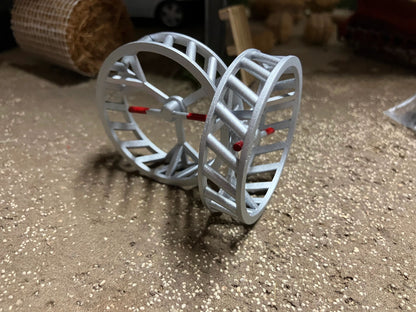 Tractor Cage wheels 48mm pair 1:32 scale fits Britains Ford Massey Ferguson Fiat Deutz Volvo MB Trac David Brown etc Image 2