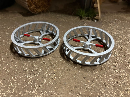 Tractor Cage wheels 48mm pair 1:32 scale fits Britains Ford Massey Ferguson Fiat Deutz Volvo MB Trac David Brown etc Image 3