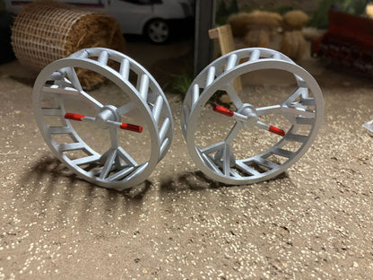 Tractor Cage wheels 48mm pair 1:32 scale fits Britains Ford Massey Ferguson Fiat Deutz Volvo MB Trac David Brown etc Image 4