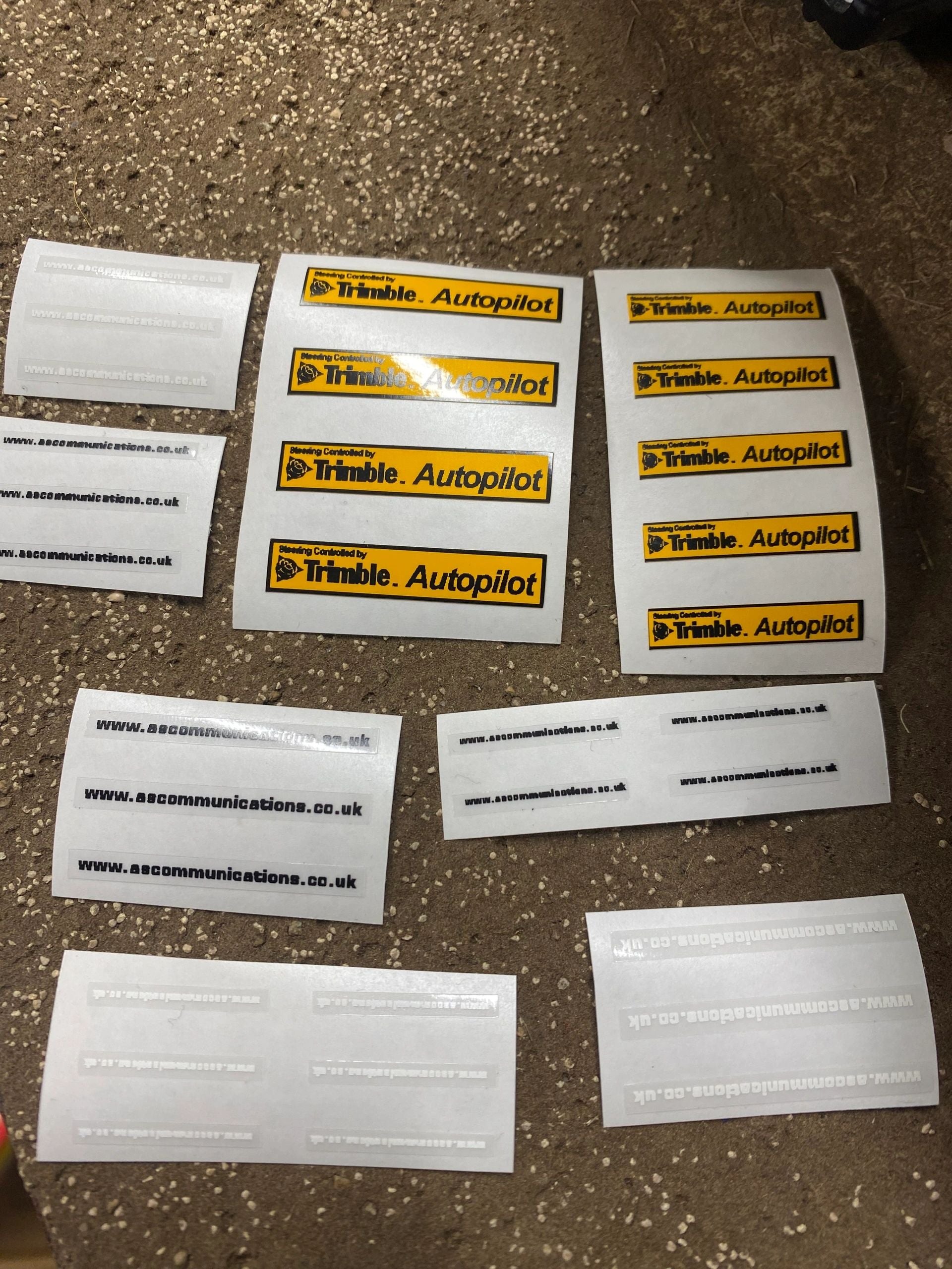 Trimble Autopilot AS Communications High quality vinyl huge pack decals Tractor farm machinery decals 1:32 scale Image