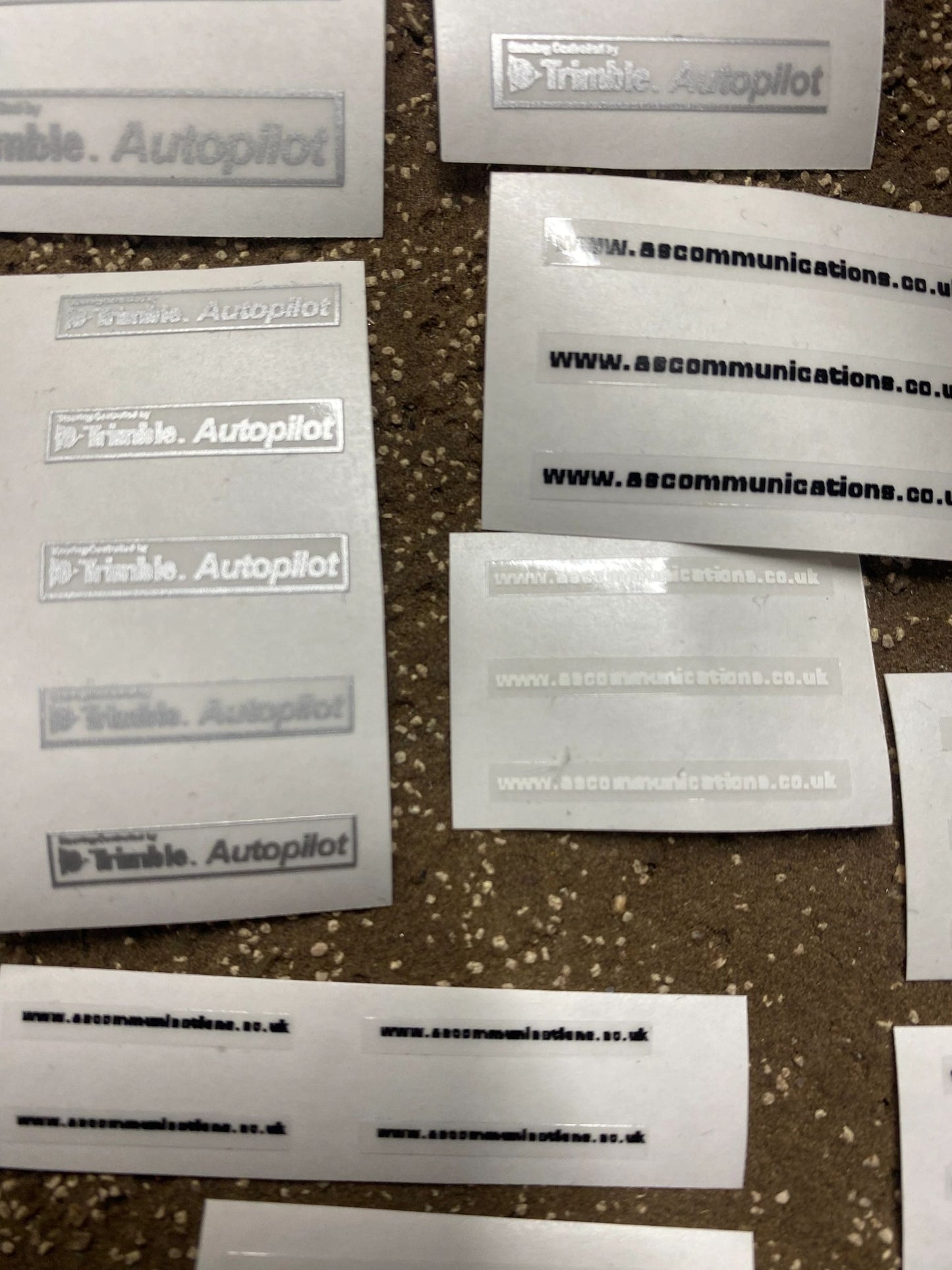 Trimble Autopilot AS Communications white High quality vinyl huge pack decals Tractor farm machinery decals 1:32 scale Image 4