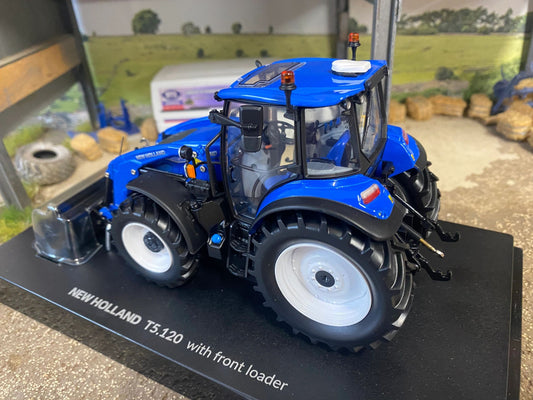 Universal Hobbies New Holland T5.120 dual command Tractor with front loader 655 BOXED 1:32 scale UH6682 Image 2