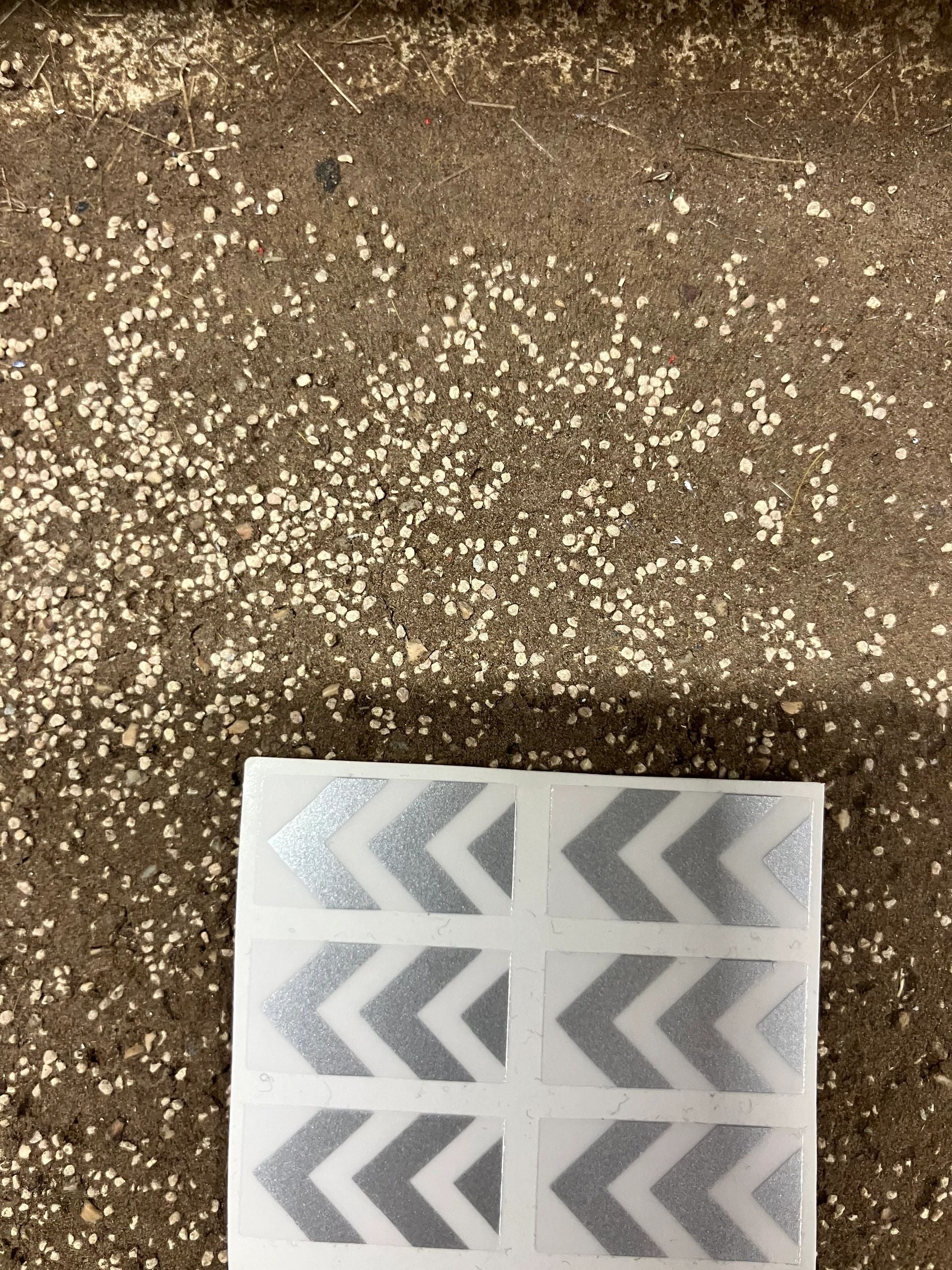 Warning Silver chevron construction Farm Machinery trucks Professional Pre Cut High quality vinyl decal packs stickers 1:32 scale Image 3