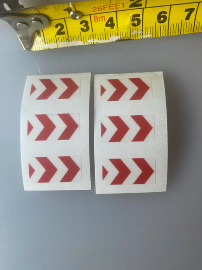 Warning chevron Farm Machinery trucks Professional Pre Cut High quality vinyl decal packs stickers 1:32 scale Image