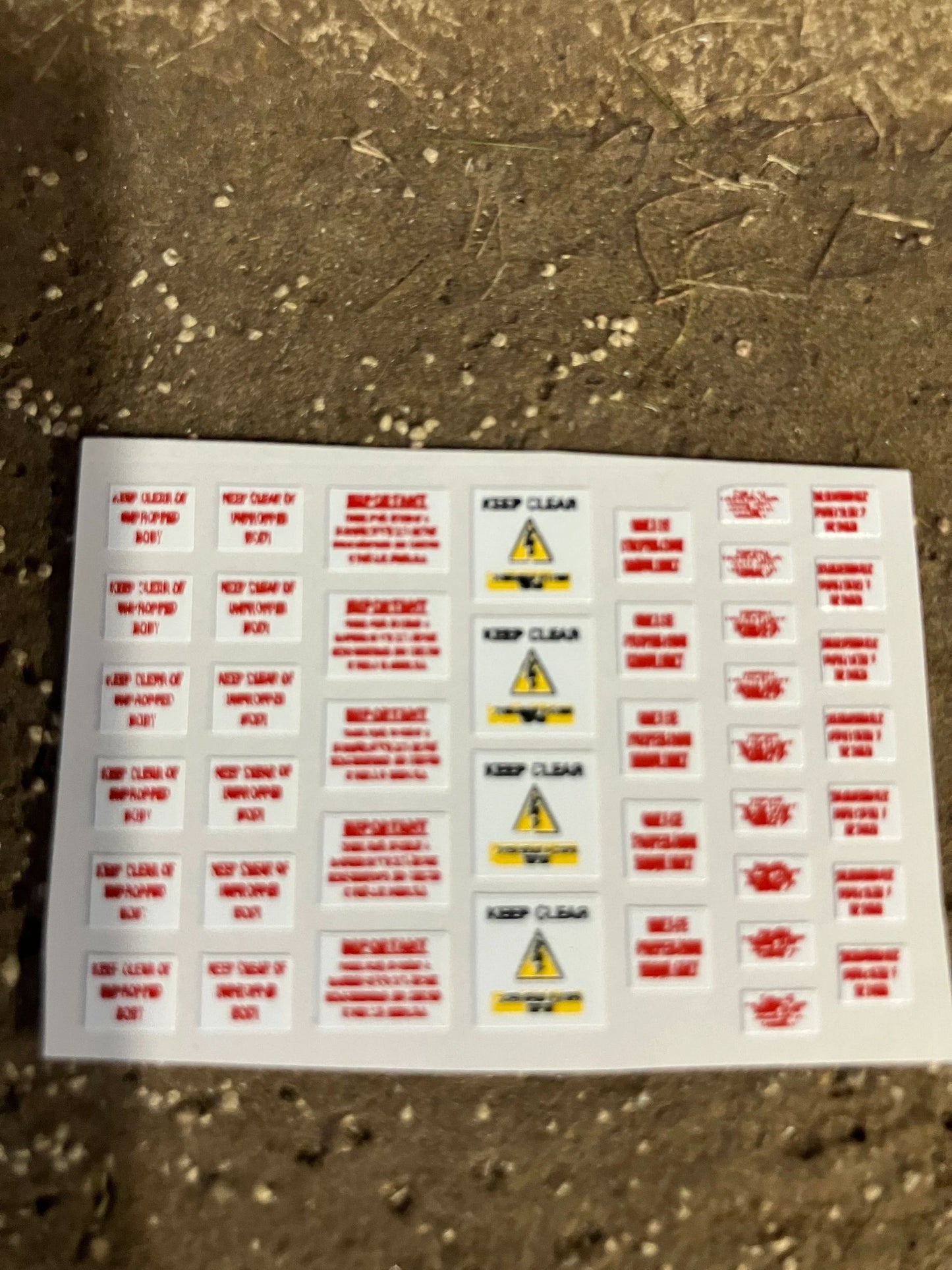 Warning decal huge pack Farm Machinery Professional Pre Cut High quality vinyl decal packs x 42 stickers 1:32 scale Truck Image 3