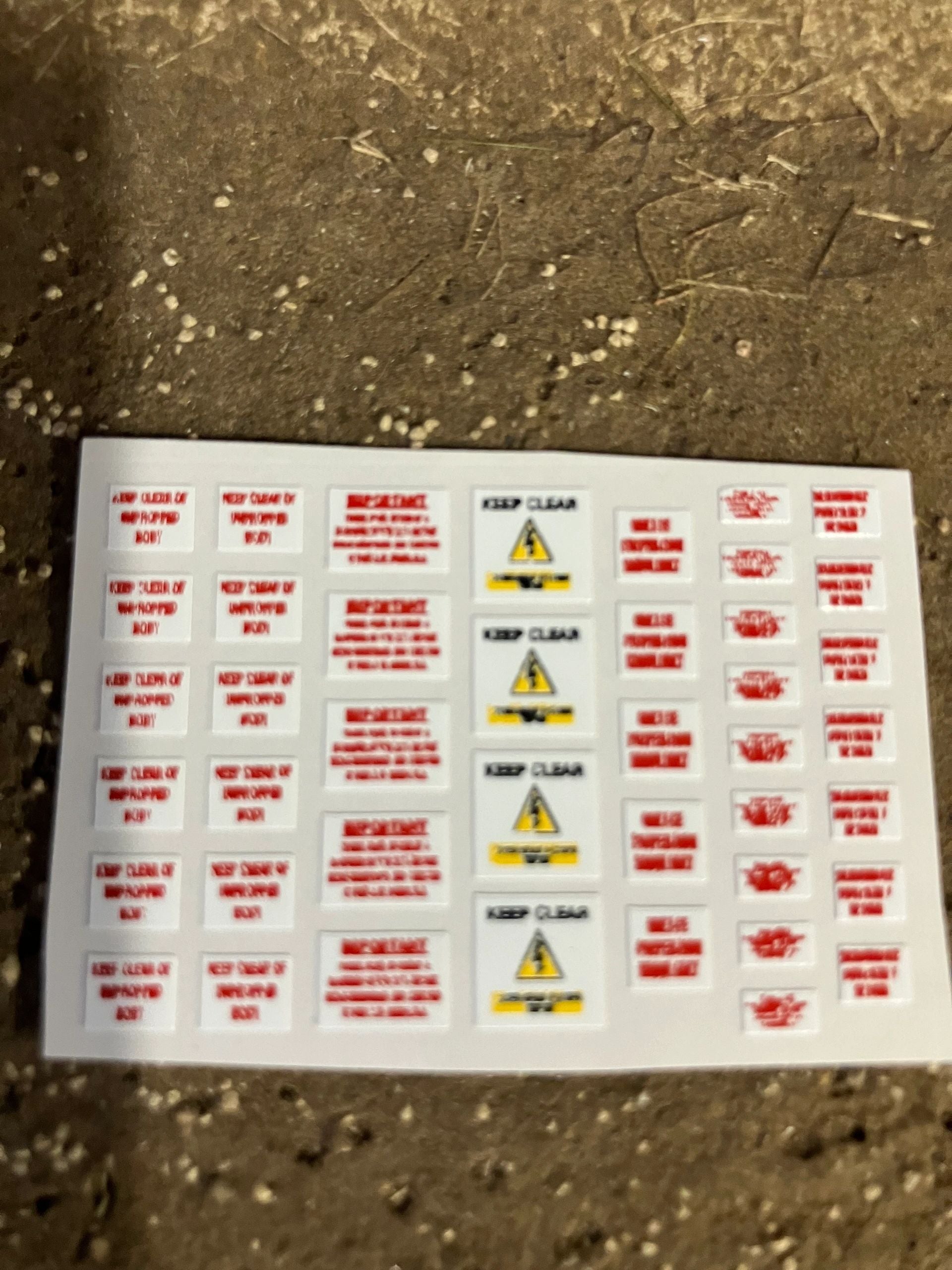 Warning decal huge pack Farm Machinery Professional Pre Cut High quality vinyl decal packs x 42 stickers 1:32 scale Truck Image 3