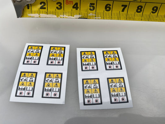 Warning decals Farm Machinery Professional Pre Cut High quality vinyl decal packs stickers 1:32 scale Trucks Image
