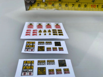 Warning decals Farm Machinery Professional Pre Cut High quality vinyl decal packs stickers 1:32 scale Image 4