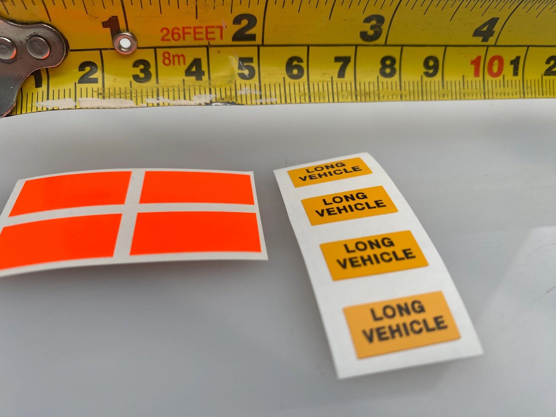 Warning long vehicle decals Farm Machinery Professional Pre Cut High quality vinyl decal packs x 8 stickers 1:32 scale Truck Image