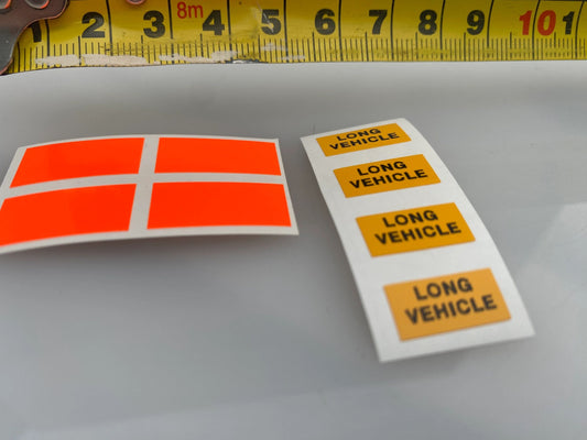 Warning long vehicle decals Farm Machinery Professional Pre Cut High quality vinyl decal packs x 8 stickers 1:32 scale Truck Image 2