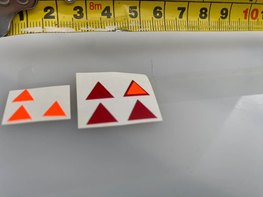 Warning triangles Professional Pre Cut High quality vinyl decal packs x 7 stickers 1:32 scale Image