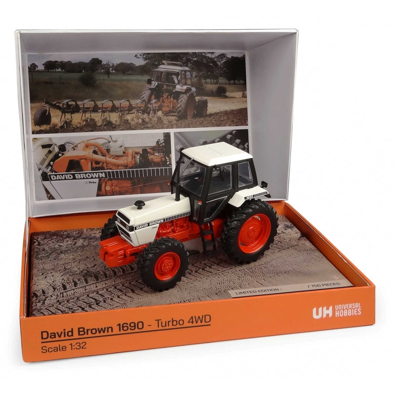 PRE ORDER 6755 Limited Edition Universal Hobbies David Brown 1690 Turbo 4wd Tractor BOXED 1:32 scale