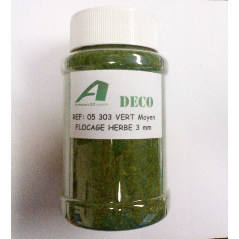 05303 Flock Static Grass 3mm Green Artisan32 1:32 scale diorama