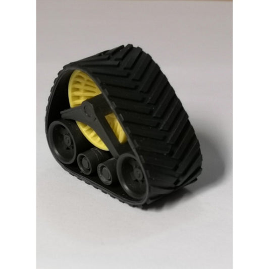 01315-Y Set of 2 x Yellow wheeled Tracks Tractor or Combine wheels Undercarriage Artisan32 farm machinery 1:32 scale
