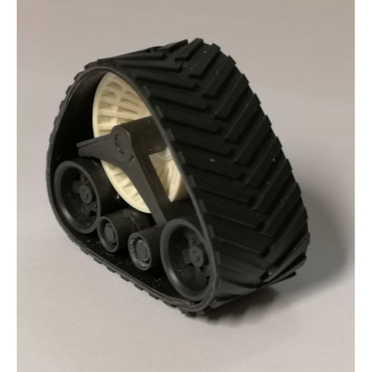 01315-B Set of 2 x White wheeled Tracks Tractor or Combine wheels Undercarriage Artisan32 farm machinery 1:32 scale