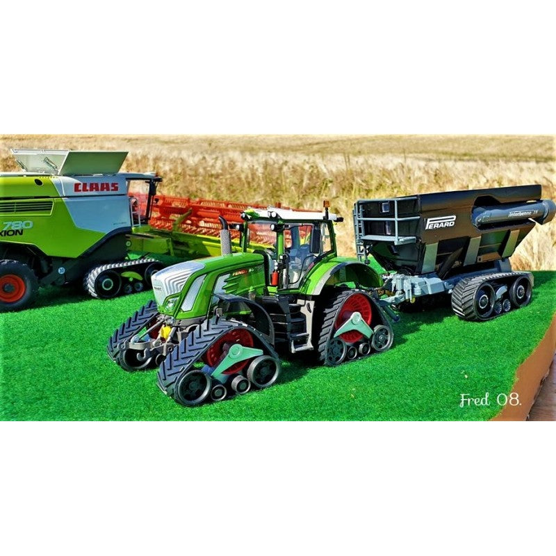 01314-G Set of 2 x Grey wheeled Tracks Tractor or Combine wheels Undercarriage Artisan32 farm machinery 1:32 scale
